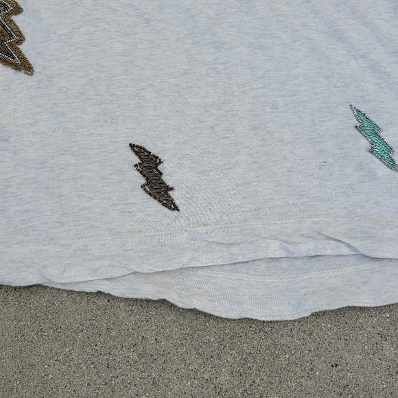 SUPER RARE Zadig & Voltaire Zen Embroidery Beaded Lightning Bolts⚡️S EUC - Picture 5 of 9